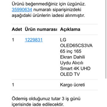 Media Markt İnternet Alışverişi Onaysız İade