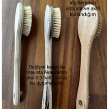 The Body Shop Banyo Fırçası Üzerinde %100 Wood Yazsa Da Yalan Olması
