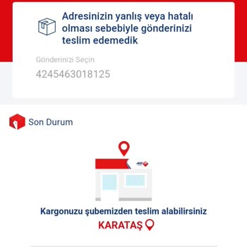 Aras Kargo'nun Ürünü Müşteriye Teslim Etmemesi