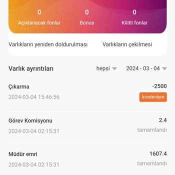 Paicoo Uygulamasında Para Çekilmiyor