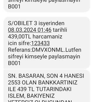 Obilet Paramın İadesini İstiyorum