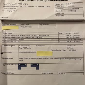 Yataş Ne Yatak Geldi, Ne Para İadesi Oldu