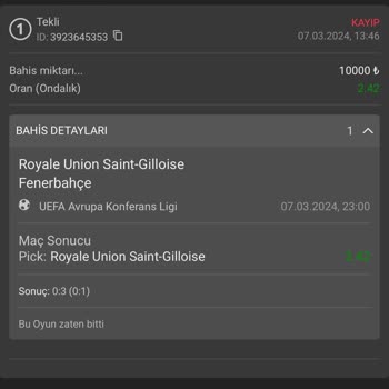 Betticket Kayıp Bonusu Vermemek İçin Bahsimi Sonuçlandırmıyor