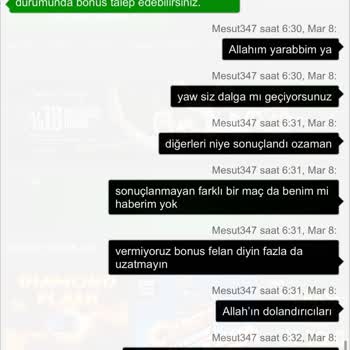 Betticket Kayıp Bonusu Vermemek İçin Bahsimi Sonuçlandırmıyor