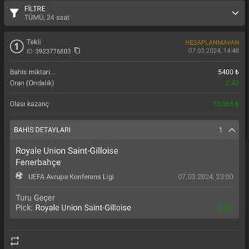 Betticket Kayıp Bonusu Vermemek İçin Bahsimi Sonuçlandırmıyor