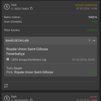 Betticket Kayıp Bonusu Vermemek İçin Bahsimi Sonuçlandırmıyor