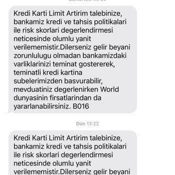 Yapı Kredi Bankası Kart Limiti Yükselmiyor
