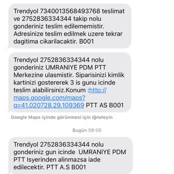 PTT Kargo Kuryenin İletişimsizliği Teslimat Sorunu