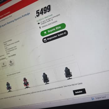 Media Markt 9459 TL'ye Aldığım Koltuk Sitede 5499 TL Fiyat Farkını İstiyorum
