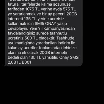 Türk Telekom Prime Düşün 30 GB Fazla Ücretlendirme Mağduriyeti