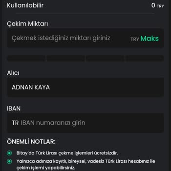 Bitay Para Çekme Sorunu