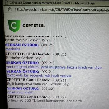 TEB Bankanın Vaat Ettiği Faizsiz Kredi Hayal Kırıklığı