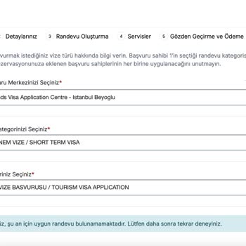 VFS Global Vize Randevusu Alamama