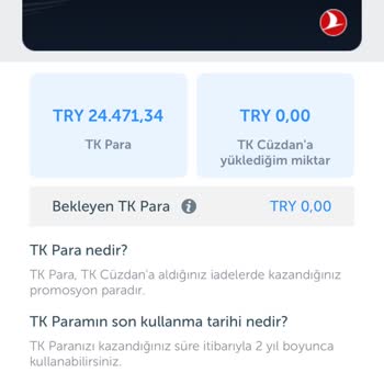 THY İptal Bilet İadesi TK Cüzdan Uygulaması