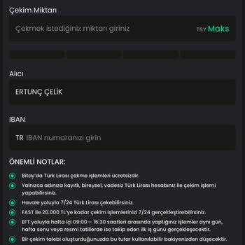 Bitay Paramı Çekemiyorum Yatırım Yapamıyorum