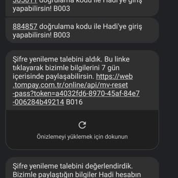 Hadi - TOM Bank Hadi Kart Hesabıma Ulaşamıyorum