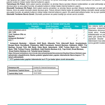 Türk Telekom Faturam Olması Gerekenden Fazla Miktar Kesiliyor.