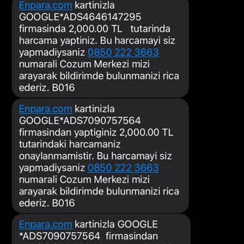 Enpara Bildirim Gelmeden Param Çekildi