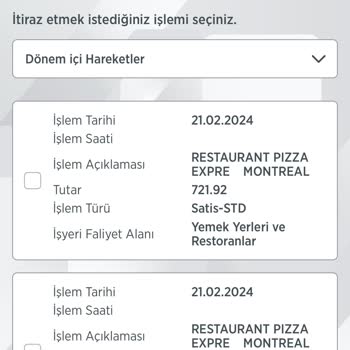 Ziraat Bankası İzinsiz Kart Harcaması