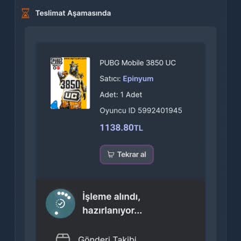 Epinyum Uc Alımında Uc Hesabıma Geçmedi