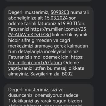 Millenicom Fahiş Ve Haksiz Fatura Ücreti