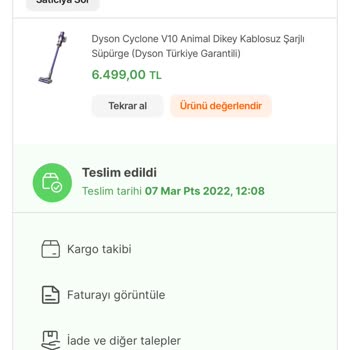 Dyson Boru Birleşme Tırnağı Kırıldı
