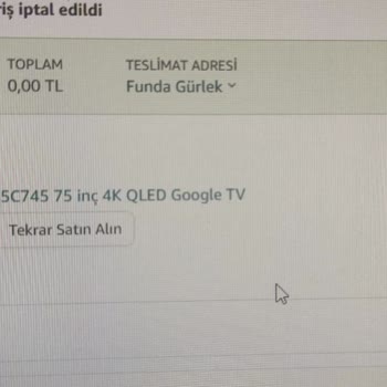 Amazon'da Beklenmedik Sipariş İptali Ve Mağduriyet