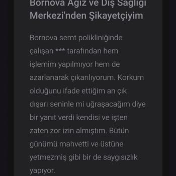 Bornova Ağız ve Diş Sağlığı Merkezi Bornova Diş Merkezi