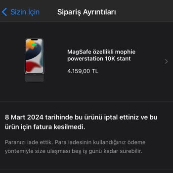 Apple Store Online Sebepsiz Ürün İptali!