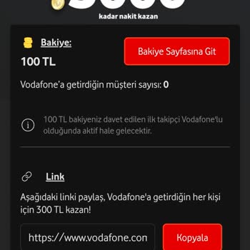 Vodafone ( Link At Para Kazan Sorunu )