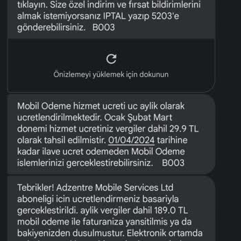 Vodafone İzinsiz Mobil Onay