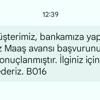 Halkbank Talebim Olmadan Maaş Avansı Mesajı