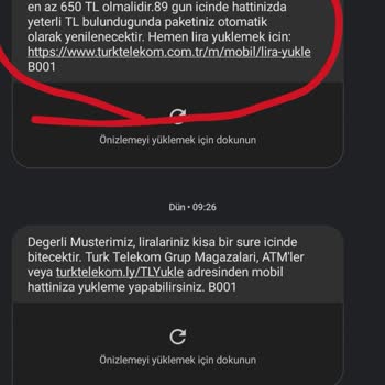 Türk Telekom Beklenen Onay SMS'i Ve Hesabımdaki Kayıp Bakiye