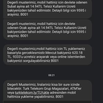 Türk Telekom Beklenen Onay SMS'i Ve Hesabımdaki Kayıp Bakiye