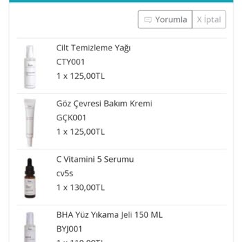 Yanlış Ürün Gönderimi Doa Kozmetik