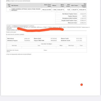 Jumbo&Homend Artfood 3025H Antrasit Stand Mikser Arıza Değişim