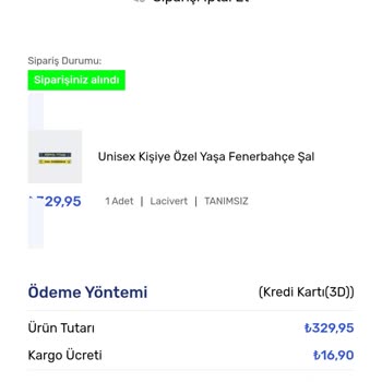 Fenerium Sipariş Kargoya Verilmiyor Ve Ürün Sitede Gözükmüyor