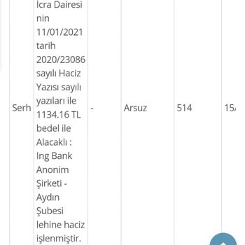 ING Taşınmaz İcra Fek Yazısı