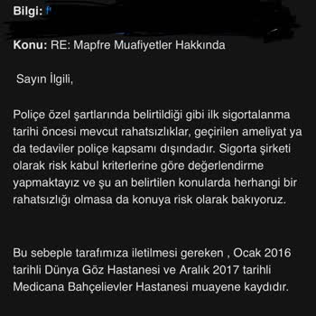 Mapfre Sigorta Muafiyet Skandalı. Haksız Muafiyet Uygulaması