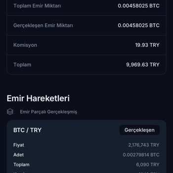 BTCTURK İşlemde Para Erişememe