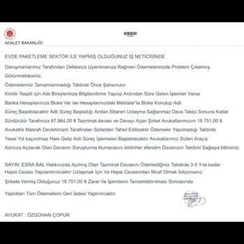 Nefis Kurumsal Paketleme Alınan Kapora Ve Kargo Ücretinin Mağduriyeti