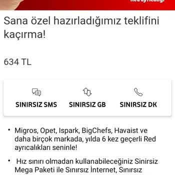 Vodafone Faturalı Tarife Yüksek Fiyatlandırma