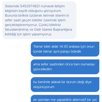 Obilet Numara Güncellenmesine Rağmen Biletlerimiz Yandı