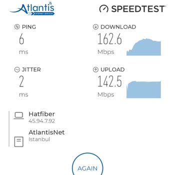 AtlantisNet Atlantisnet İnternet 200 MP Den Fazla Alamıyorum Sorunumu Çözmüyorlar