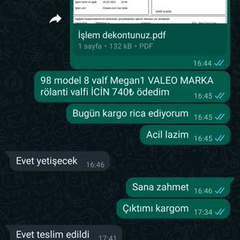 Güven Oto Yedek Parça (Ordu) 3 Gündür Kargo Ve Para İadesi Yapılmadı