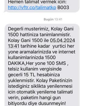 Vodafone 1500 Dakikalık Paketimin Hızla Tükenmesi