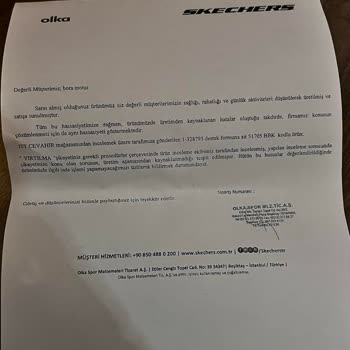 Skechers Cevahir AVM Satın Alının Ayakkabının Kısa Sürede Açılması