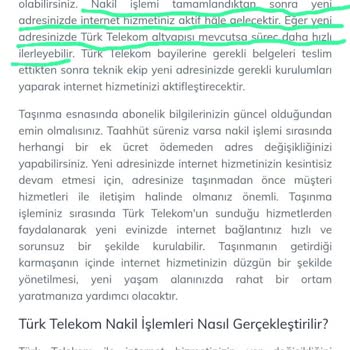 Türk Telekom İnternet Nakil İşlemi