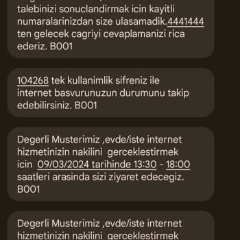 Türk Telekom Nakil İşlemim Verilen Randevuda Yapılmadı