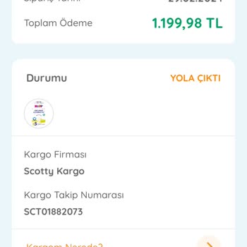 Ebebek Sipariş Ettiğim Ürünleri Göndermiyor.